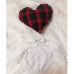 Plaid heart throw pillow